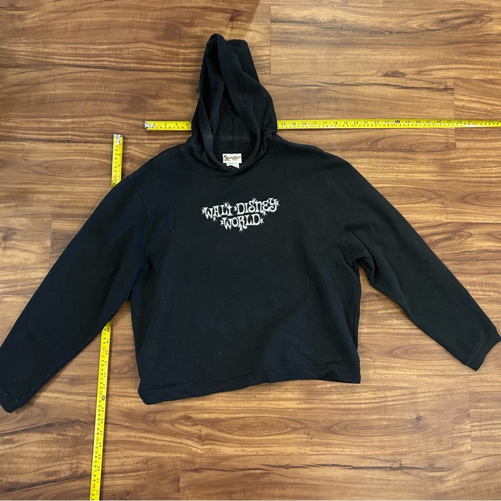 Silver Shimmery glitter & Black Walt Disney World Hoodie Y2K vintage